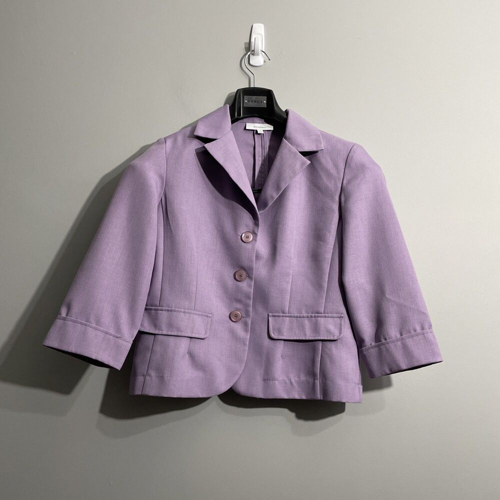 Dress Barn Women’s Purple Blazer Size 10 Professional Career Office Jacket